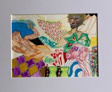 Original Drawing Abstract Art Figurative Original Art Eclectic Irish Art Gift