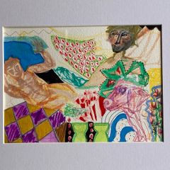 Original Drawing Abstract Art Figurative Original Art Eclectic Irish Art Gift