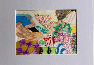 Original Drawing Abstract Art Figurative Original Art Eclectic Irish Art Gift