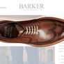 Mens Barker Bailer Ebony Hand Painted Brown Leather Shoes Size 10/44 Image 6