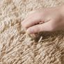 FREE EXPRESS SHIPPING Homeware Fluffy Bedroom Rug Small Beige Area Rugs 50x80 cm for Living Room Plush Carpet Modern Soft Shaggy Pile Faux Fur Rug for Home Image 3