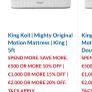 King size bed and mattress Image 7