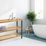 NEW SALE | 3 Tier Natural Bamboo Shoe Rack Easy Assembly & Strong Design Shelf Organiser Ideal for Bedroom,Bathroom,Hallway & Small Spaces Large Capacity Up to 12 Pairs of Shoes(55x70x25cm) Image 6