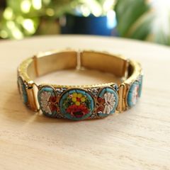 Vintage Italian Micro Mosaic Bracelet.