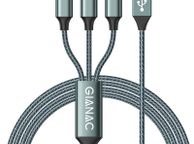 main image for ad Multi Charger Cable, 3 in 1 Charger Cable [1.2M] Multiple USB Cable Nylon Braided with Micro USB Type C Lightning Cable Connector for iPhone, Android Galaxy, Huawei, Nexus, Nokia,LG, Sony, PS4-Green