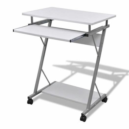 Computer Desk Rolling Small Study Home Office Workstation Table - FREE DELIVERY NATIONWIDE