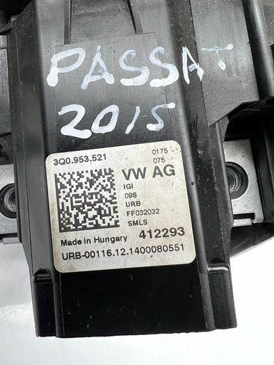 2015 Volkswagen Passat B8 Wiper Indicator Stalk 5q0953569a Squib A2l5b13s
