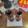 Vases carved wooden Image 3