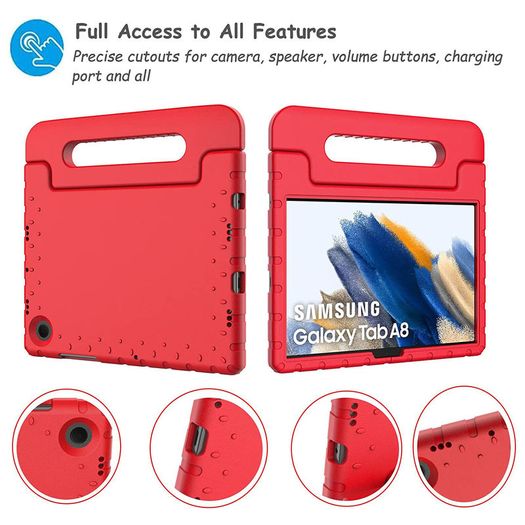 For Samsung Galaxy Tab A8 10.5 2021 Case Kids Shockproof Tablet Smart Cover EVA New Red - FHT14SMTK1