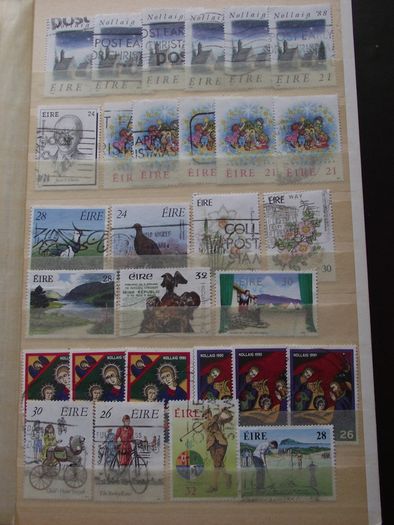 An album with Irish stamps. Reminder with duplications