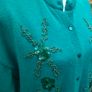 Vintage Green embellished cardigan size Large Postage included Image 3