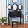 BRAND NEW Carved Dressing Table With Stool,Adjustable Makeup Mirrors with 7 drawers Image 2