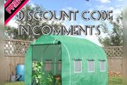 3x2 m Polytunnel Walk-in Greenhouse-Green (FREE SHIPPING)