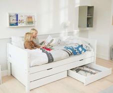 flexa single bed with trundle and storage