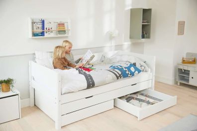 flexa single bed with trundle and storage