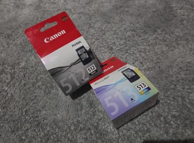 Genuine Canon Ink PG-512 & CL-513 (High Yield) - Sealed Bundle