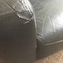 Sofa black leather 2 seater Image 2