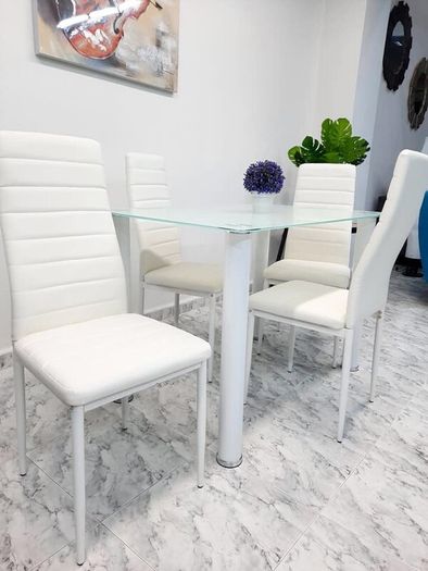 Glass Dining Table Set 4 chairs Free delivery