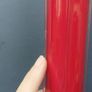 Fabulous Vintage Retro Mid-Century-Modern Art Glass Hand-Blown Very Tall Cased Red Stem Vase with a Clear Glass Four-Lobed Elephant Foot, and Opaque White Interior, circa 1960, Most Likely Murano or Japanese Image 5