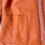 Massimo Dutti orange leather jacket size S Image 6