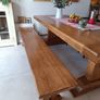 Solid Oak Dining Bench Image 5