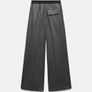 ZARA ZW Collection Contrast waist Trousers wool Image 8