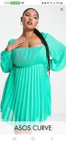 Pleated mini dress