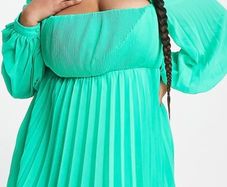 Pleated mini dress