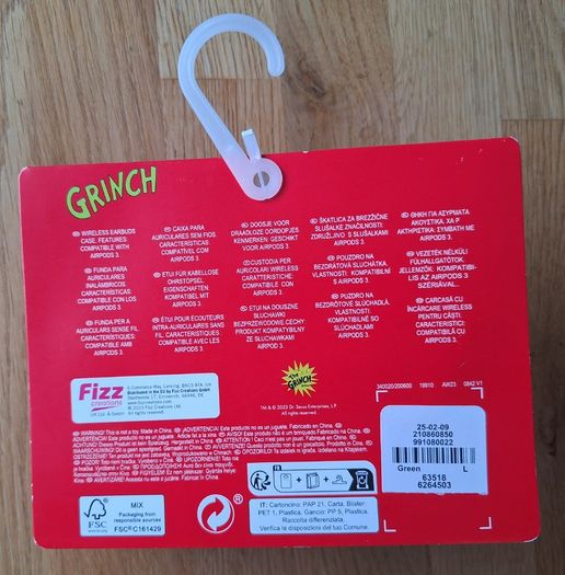 Grinch Wireless Earbuds Case for Apple Airpod Pro 3