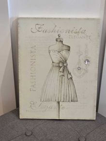 Decorative Fashion Wall Art Wooden Panel 40 x 30 cm