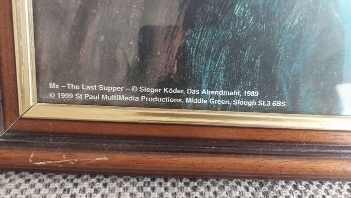 framed print of 'The Last Supper' after the original by Sieger Koder