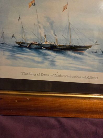 "The Royal Steam Yacht Victoria and Albert" Framed print
