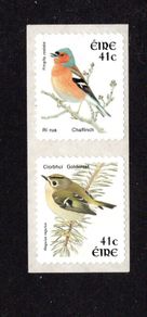 2002 Ireland 41c self -adhesive (Chaffinch & Goldcrest) coil issue printed by SNP in Lithography Mint Never Hinged (MNH)