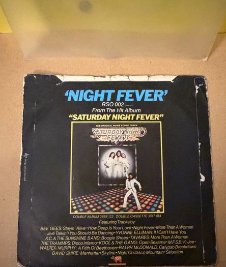 Bee Gees Night Fever 1978 UK 7inch Vinyl with Picture Sleeve
