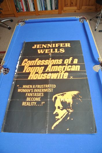 Rare 1974 Cinema Poster For "confessions Of A Young American Housewife" Starring Jennifer Wells