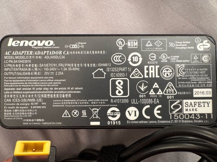 Lenovo 45W Laptop Charger (ADLX45DLC3A)