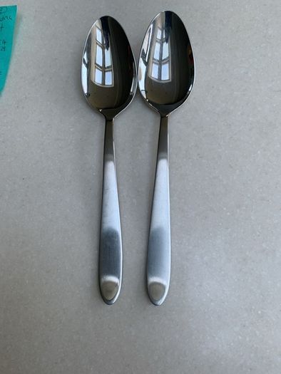 vintage pair of  Maria Tiscfein serving spoons