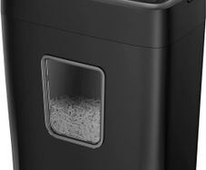 8 Sheet Cross Cut Paper Shredder, Shredder Shred Credit Cards/Staples/Clips for Small Home Office Use, Portable Handle Design with 16L Wastebasket (FREE POSTAGE)