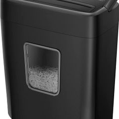 8 Sheet Cross Cut Paper Shredder, Shredder Shred Credit Cards/Staples/Clips for Small Home Office Use, Portable Handle Design with 16L Wastebasket (FREE POSTAGE)