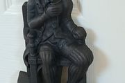 Vintage Pair of Cast Iron Metal Door Stoppers