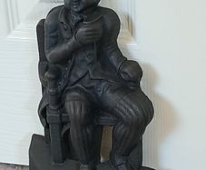 Vintage Pair of Cast Iron Metal Door Stoppers