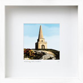Killiney Hill Obelisk, 8.5 inch framed print by artist Helen Mathews