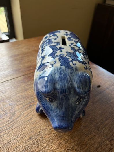 Sculptures Uk Large Handmade Porcelain Willow Pattern Blue & White