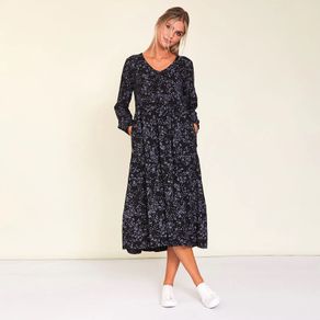 The Casual Company - Sofia Dress - Black Floral - Size 14/16 - Brand New with Tag