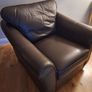 M&S Leather sofa Image 4