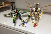lego ninjago 3 minifigs a dragon and a mech