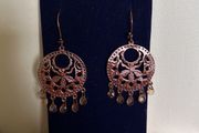 Rose gold tone earrings