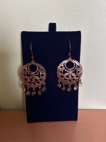 Rose gold tone earrings