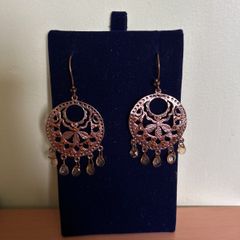 Rose gold tone earrings