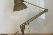 Antique Herbert Terry scumble glaze anglepoise desk lamp 1227 c1930s